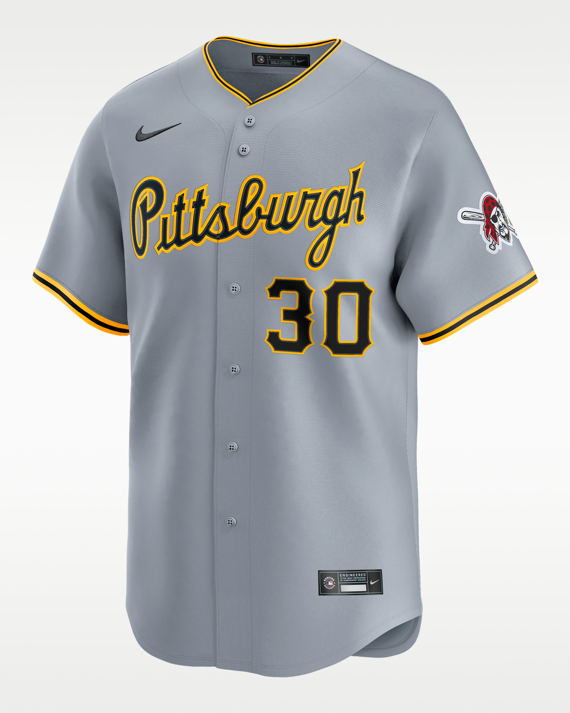 NIKE TEAM HELLCATS ベースボール シャツ グレー XL Paul Skenes Pittsburgh Pirates Men's Nike Dri-FIT ADV MLB Limited